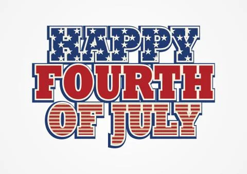 Happy Fourth Of July Stock Illustration