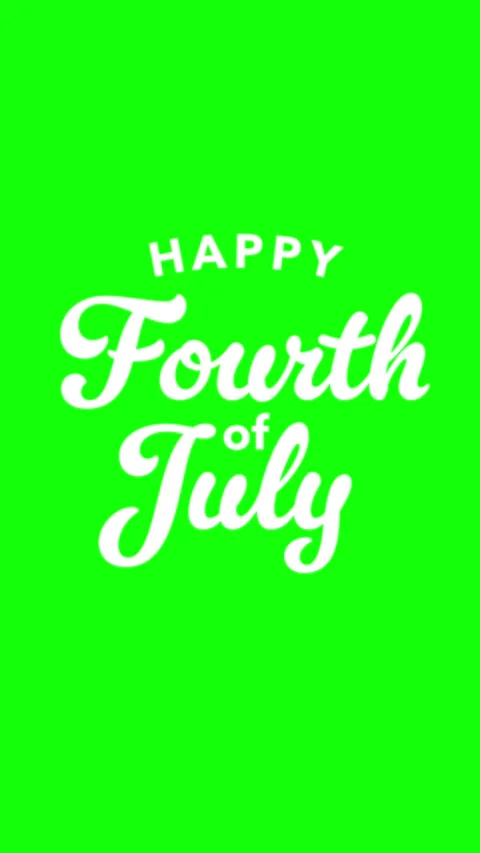Happy Fourth of July Text Animation on Green Screen - Happy Independence Day Stock Footage 311227682