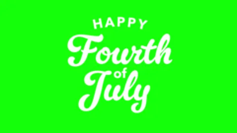 Happy Fourth of July Text Animation on Green Screen - Happy Independence Day Stock Footage 311227683