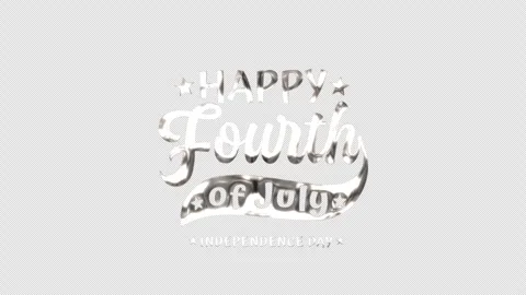 Happy Fourth of July Text Animation 2 Stock Footage 329986226