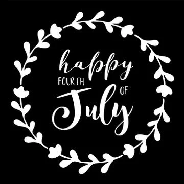 Happy fourth of july vector Stock Illustration