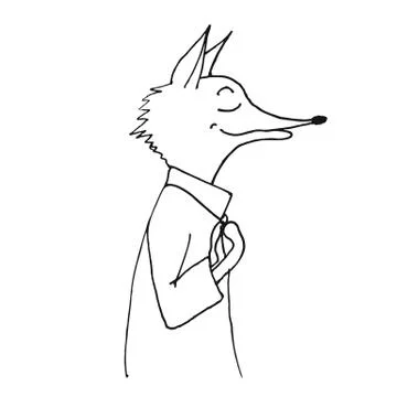 Happy fox Stock Illustration