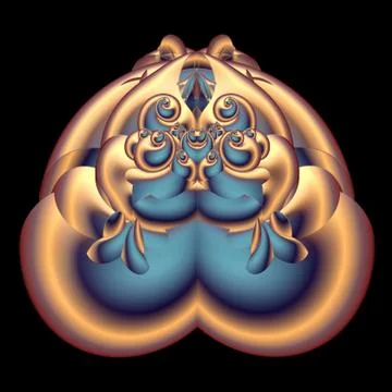 Happy fractal toad Stock Illustration
