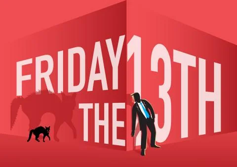 Happy Friday the 13th vector illustration Stock Illustration