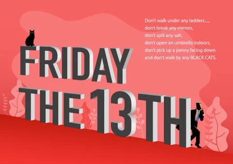 Happy Friday the 13th vector illustration Stock Illustration