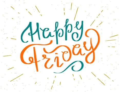 Happy friday script Stock Illustration