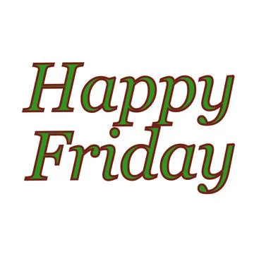 Happy Friday text - illustration Stock Illustration