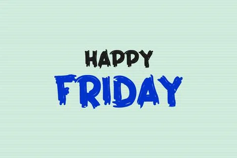 Happy Friday typography vector design Illustrazione stock