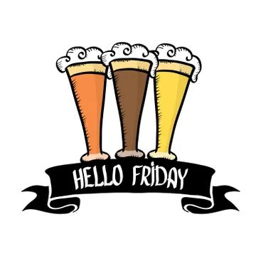 Happy friday vector background. Illustrazione stock