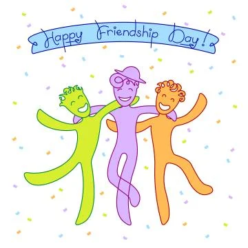 Happy Friendship Day Stock Illustration