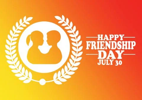 Happy Friendship Day Vector Template Design Illustration 库存插图