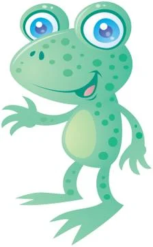 Happy Frog Cartoon Stock Illustration