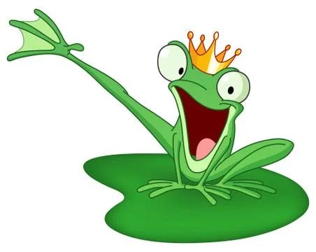 Happy frog prince Stock Illustration