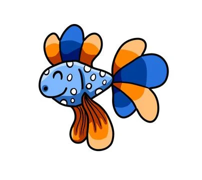 Happy Funny Fish Stock Illustration