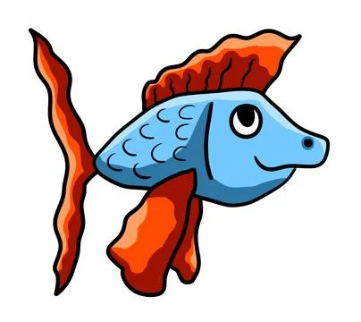 Happy Funny Fish Stock Illustration