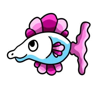 Happy Funny Fish Stock Illustration