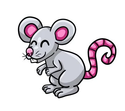 Happy Funny Mouse Stock Illustration
