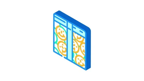 Happy gift box isometric icon animation Stock Footage 327294508