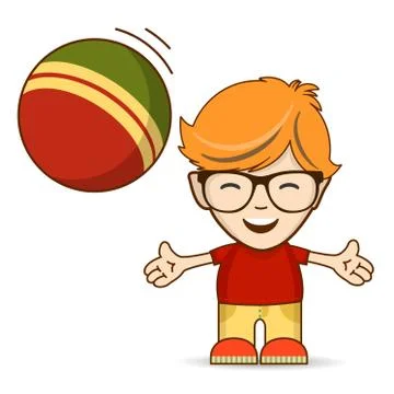 Happy ginger boy Stock Illustration