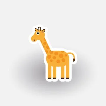Happy Giraffe cartoon character Stock Illustration