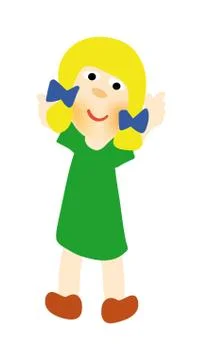 Happy girl Stock Illustration