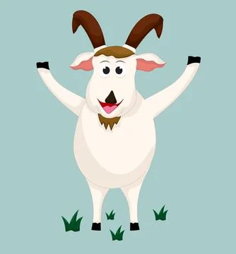 Happy goat Stock Illustration