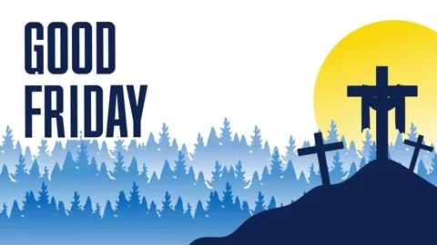 Happy good friday with cross Video stock 321786078