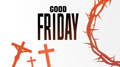Happy good friday with cross Video stock 321786099