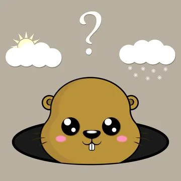 Happy Groundhog Day Stock Illustration
