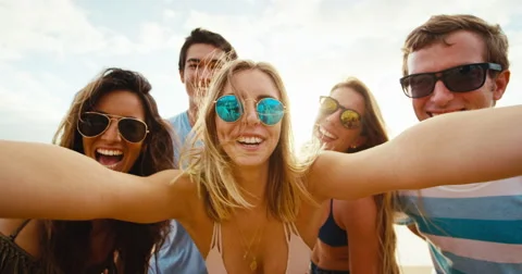 Happy Group of Friends Stock Footage 65866493
