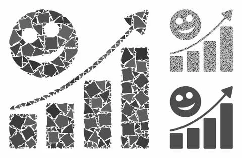 Happy growing trend Composition Icon of Rough Elements 스톡 일러스트