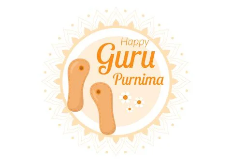 Happy Guru Purnima of Indian Festival to Spiritual and Academic Teachers in F Stock Illustration