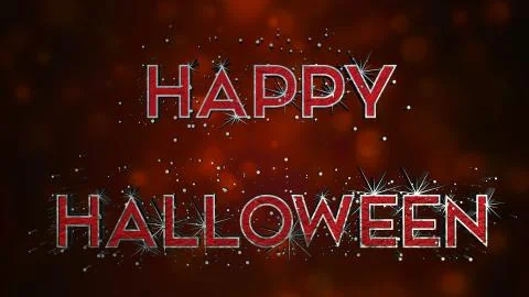 Happy Halloween 3D Text Effect - Metal And Blood Stock Illustration