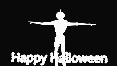 Happy Halloween alpha channel Stock Footage 80728034