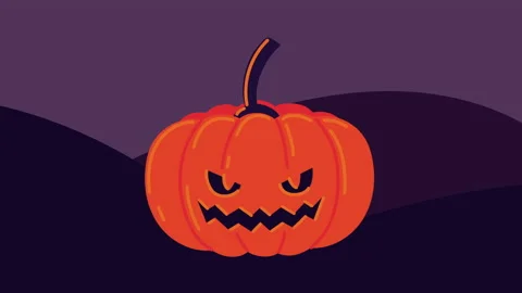 happy halloween animation with pumpkin s | Stock Video | Pond5