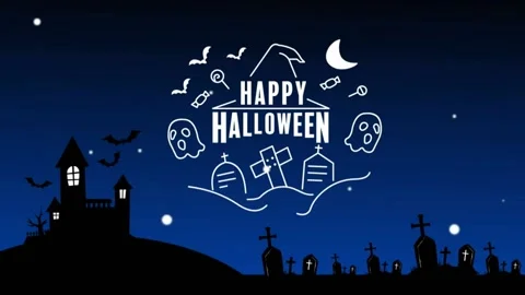Happy halloween animations Stock Footage 208362605