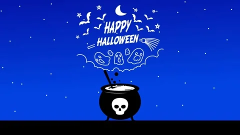 Happy halloween animations Stock Footage 280153715