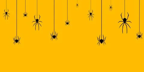 Happy Halloween Background vector illustration. Halloween hanging ornaments.. イラスト素材