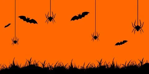 Happy Halloween Background vector illustration. Halloween hanging ornaments.. イラスト素材