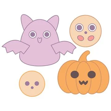 Happy halloween banner vector ghost spooky pumpking card template Stock Illustration