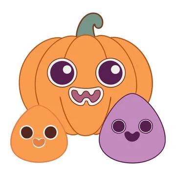 Happy halloween banner vector ghost spooky pumpking card template Stock Illustration