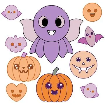 Happy halloween banner vector ghost spooky pumpking card template Stock Illustration