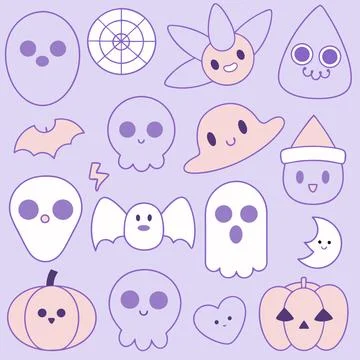 Happy halloween banner vector ghost spooky pumpking card template Stock Illustration