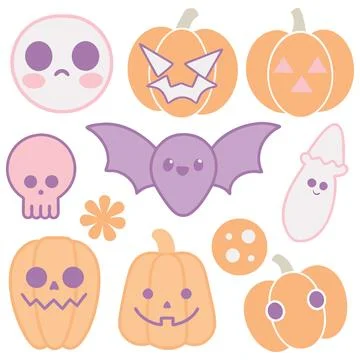Happy halloween banner vector ghost spooky pumpking card template Stock Illustration