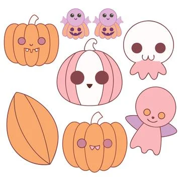 Happy halloween banner vector ghost spooky pumpking card template Stock Illustration