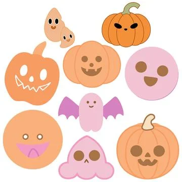 Happy halloween banner vector ghost spooky pumpking card template Stock Illustration