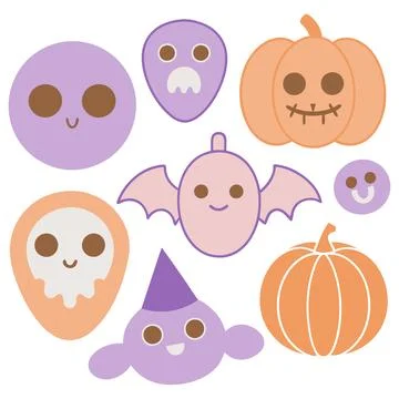 Happy halloween banner vector ghost spooky pumpking card template Stock Illustration