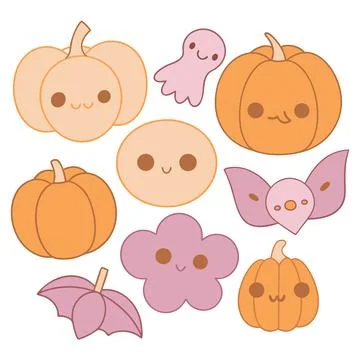 Happy halloween banner vector ghost spooky pumpking card template Stock Illustration