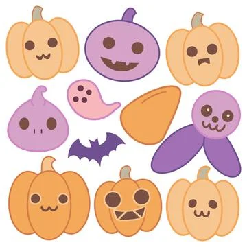 Happy halloween banner vector ghost spooky pumpking card template Stock Illustration
