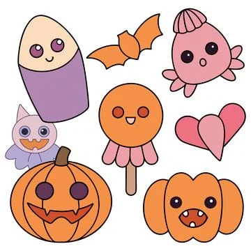 Happy halloween banner vector ghost spooky pumpking card template Stock Illustration